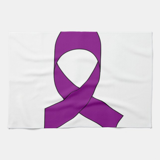 Linge De Cuisine Dessin de ruban violet (Horizontal)