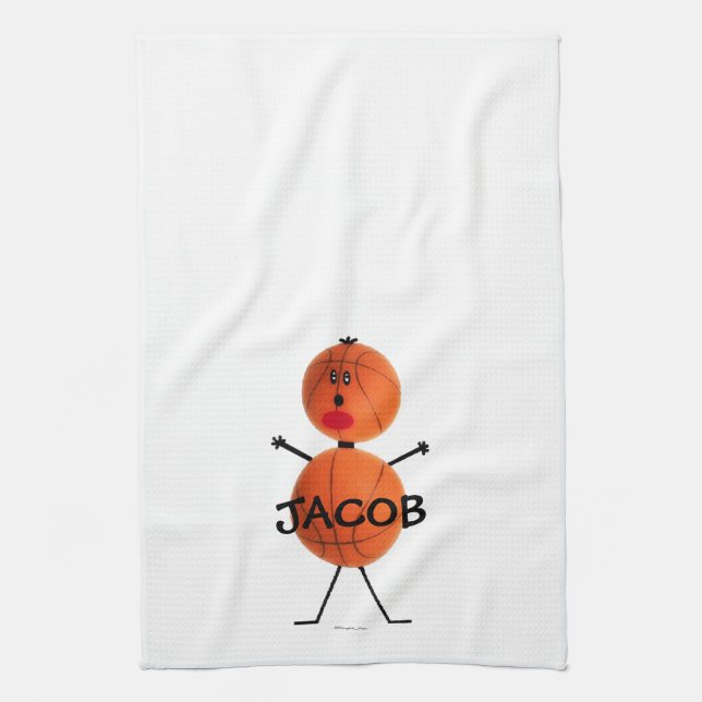 Linge De Cuisine Dessin du joueur de basket (Vertical)