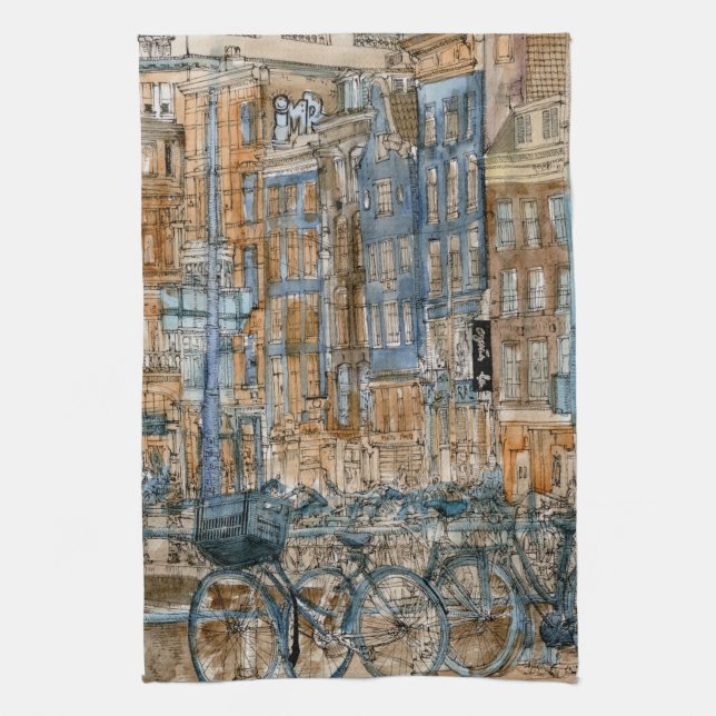 Linge De Cuisine Destinations | Aquarelle New York City View (Vertical)