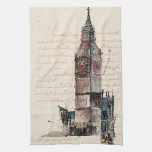 Linge De Cuisine Destinations Lettres Vintages De Big Ben