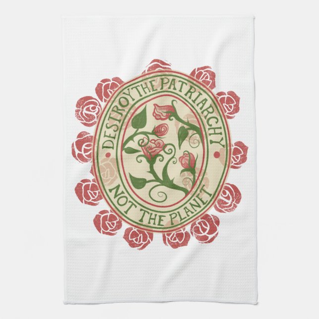 Linge De Cuisine Détruire le patriarcat et non la planète Feminist (Vertical)
