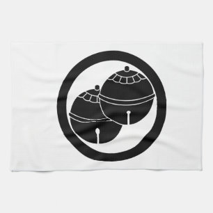 Linge De Cuisine Deux cloches dans un cercle