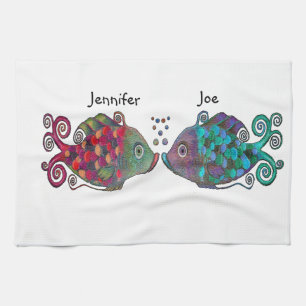 Linge De Cuisine Deux couples lunatiques de paires de poissons