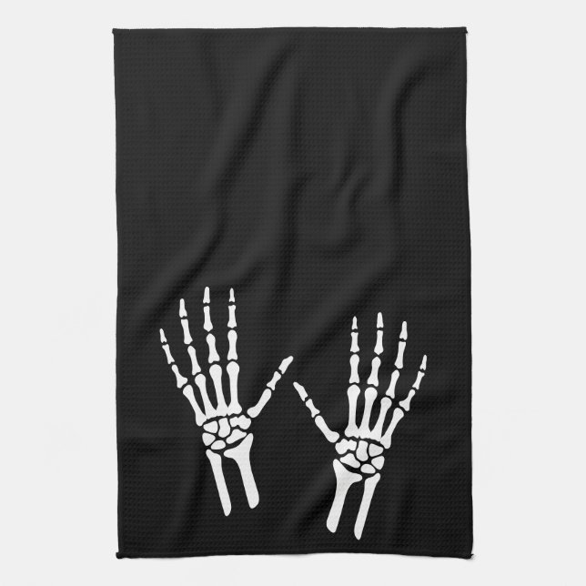 Linge De Cuisine Deux Mains Bony Skeleton (Vertical)