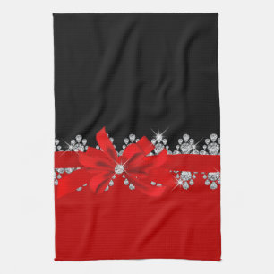 Linge De Cuisine Diamant Delilah (rouge)