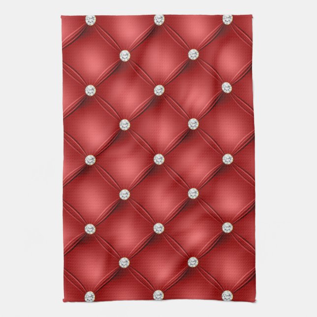 Linge De Cuisine Diamant rouge (Vertical)