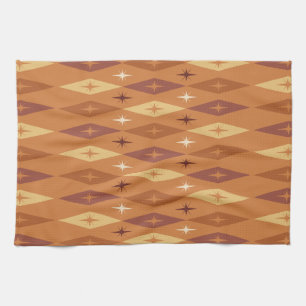 Linge De Cuisine Diamonds Stars Orange, 1950 atomique