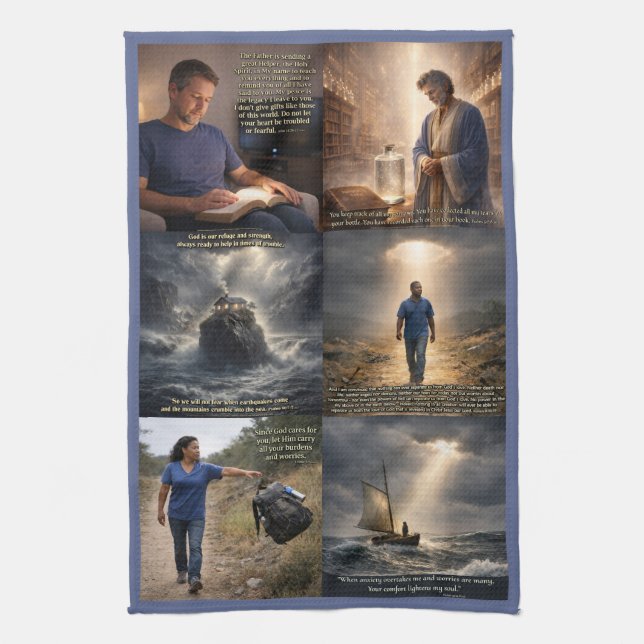 Linge De Cuisine Dieu avec nous (Vertical)