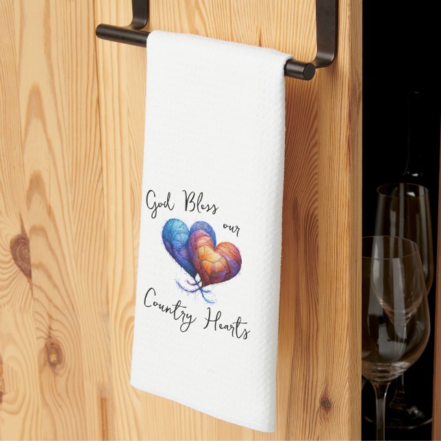 Linge De Cuisine Dieu bénisse nos coeurs de pays (Créateur téléchargé)