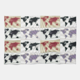 Linge De Cuisine Différentes cartes du monde