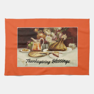 Linge De Cuisine Dîner vintage de thanksgiving