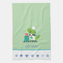 Dinosaur Chef Kitchen Towel
