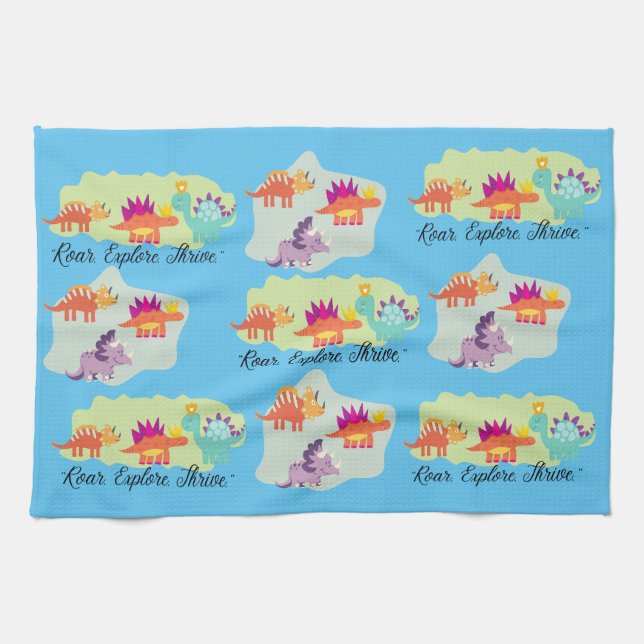 Linge De Cuisine Dinosaure (Horizontal)