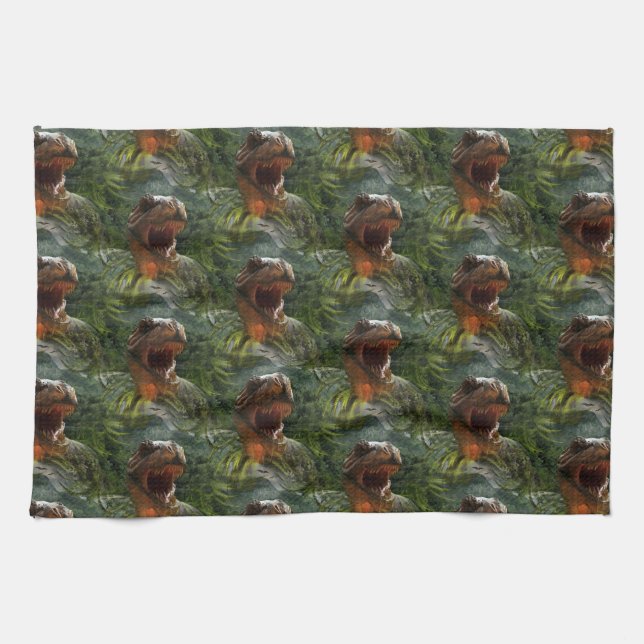 Linge De Cuisine dinosaures jurassiques (Horizontal)