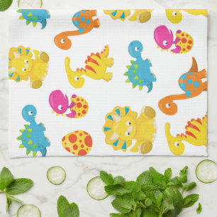 Linge De Cuisine Dinosaures Mignons, Motif De Dinosaures, Baby Dino