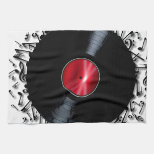 Linge De Cuisine Disque de notes musicales