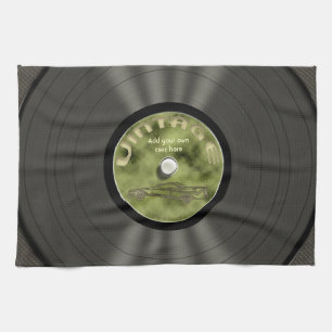 Linge De Cuisine Disque vinyle vintage personnalisé