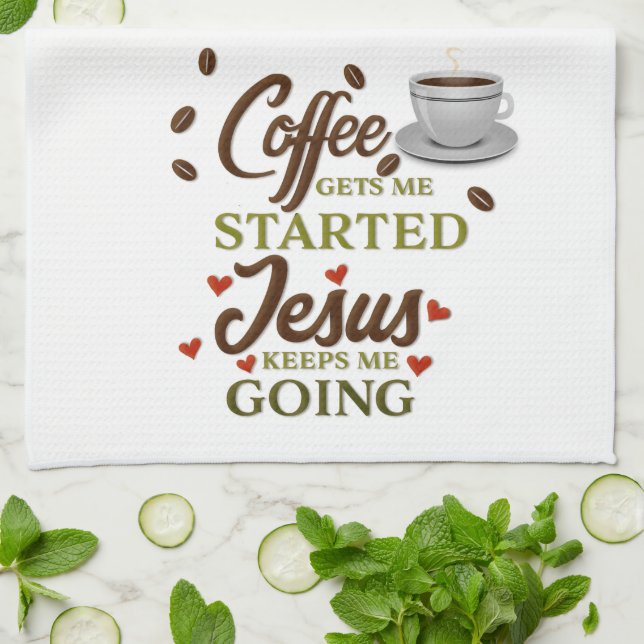 Linge De Cuisine Dit drôle de café (Plié)