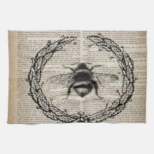 Linge De Cuisine ditionary print frentry vintage bee