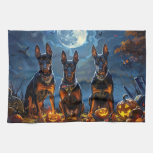 Linge De Cuisine Doberman Halloween Épouvantable
