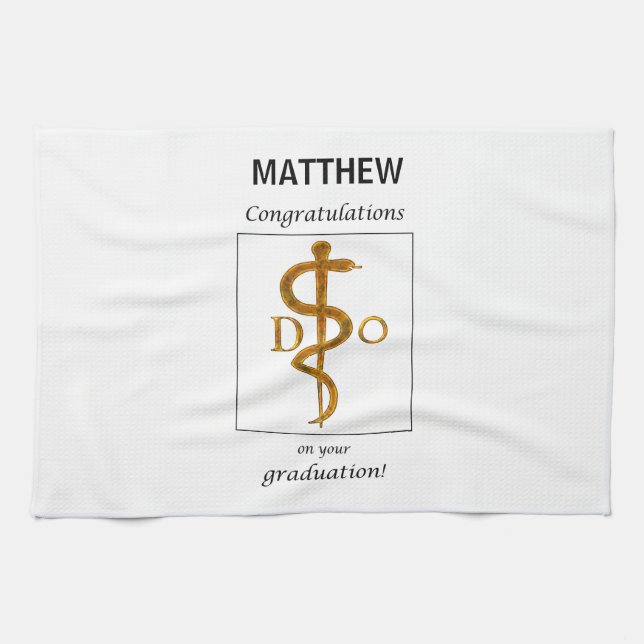 Linge De Cuisine Docteur en ostéopathie Diplôme Félicitations (Horizontal)