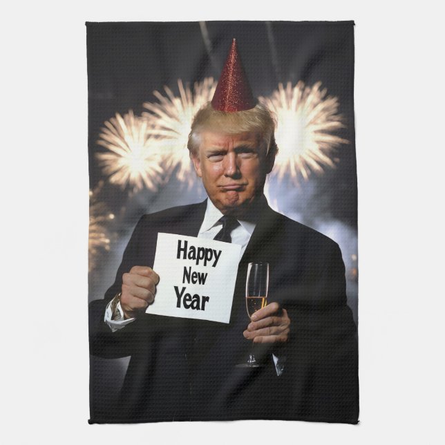 Linge De Cuisine Donald Trump célèbre le style du Nouvel An (Vertical)