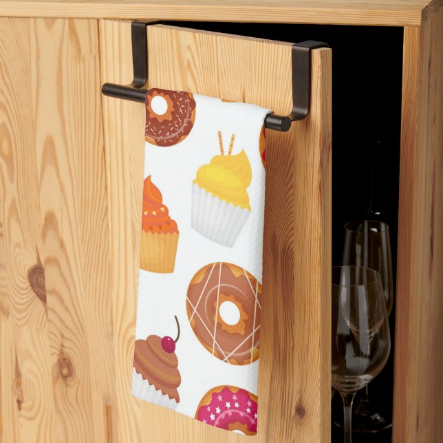 Linge De Cuisine Donuts & Cupcakes  (Pliage en tiers)