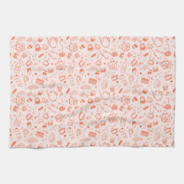 Linge De Cuisine Doodé Thé de style Whimsical