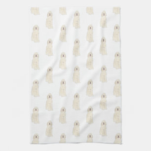 Linge De Cuisine Doodle III (Crème blanche)