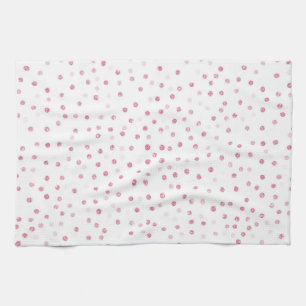 Linge De Cuisine Dots d'or pour filles Roses Confetti White Design