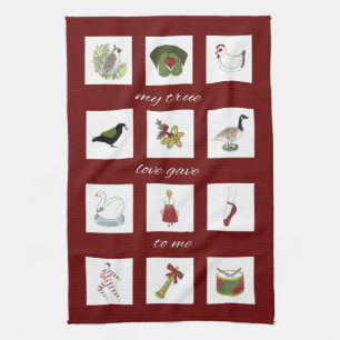 Linge De Cuisine Douze jours de Noël Mon vrai amour