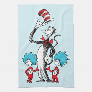 Linge De Cuisine Dr Seuss   Chat dans le Casquette, Chose un & Chos