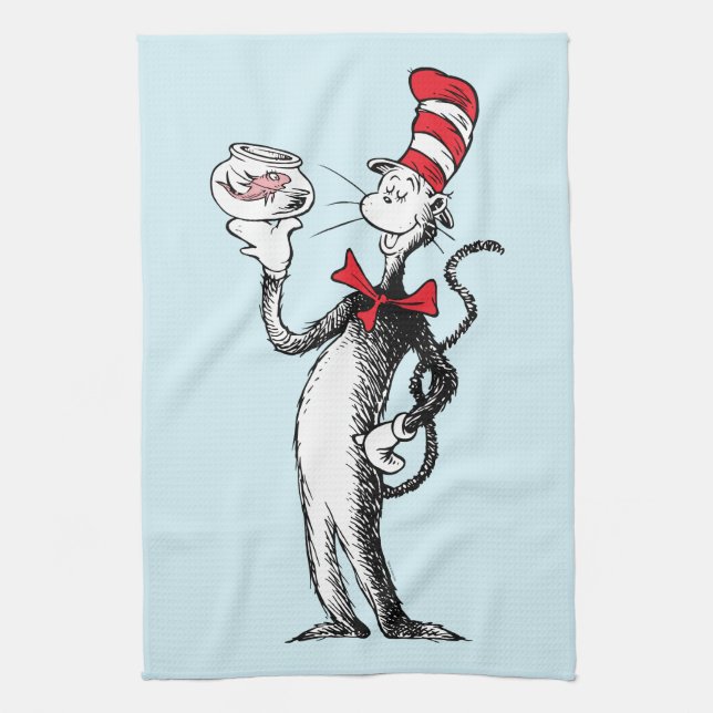 Linge De Cuisine Dr Seuss | Chat dans le Casquette & Krinklebine (Vertical)
