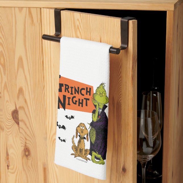 Linge De Cuisine Dr Seuss | Hallowen Grinch Night Graphic (Pliage en tiers)