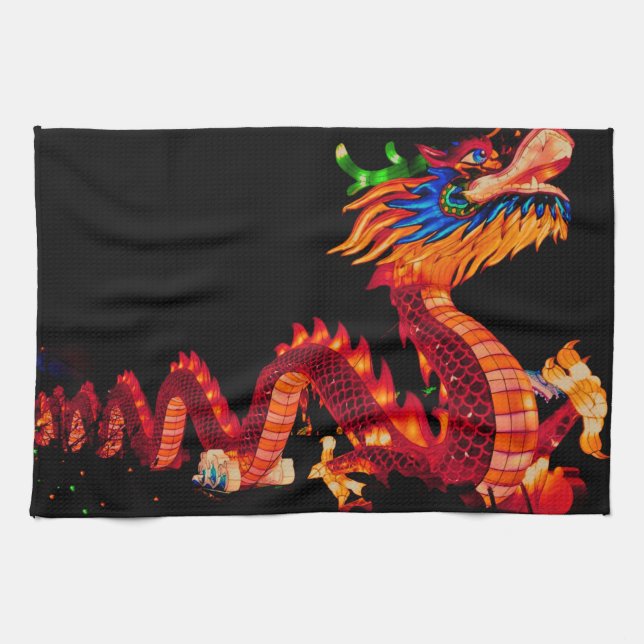 Linge De Cuisine Dragon de défilé chinois (Horizontal)