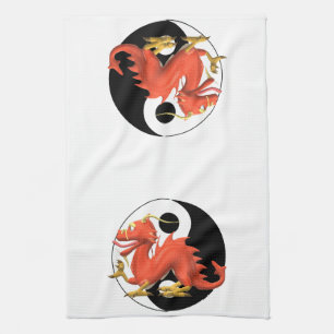 Linge De Cuisine Dragon rouge de Yin-yang
