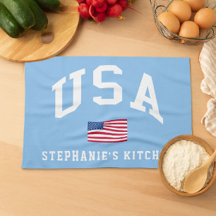 Linge De Cuisine Drapeau américain de la fête de l'indépendance pat