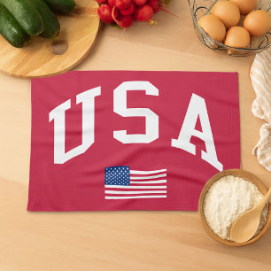 Linge De Cuisine Drapeau américain de la fête de l'indépendance pat