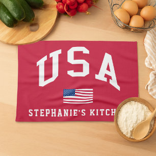Linge De Cuisine Drapeau américain de la fête de l'indépendance pat