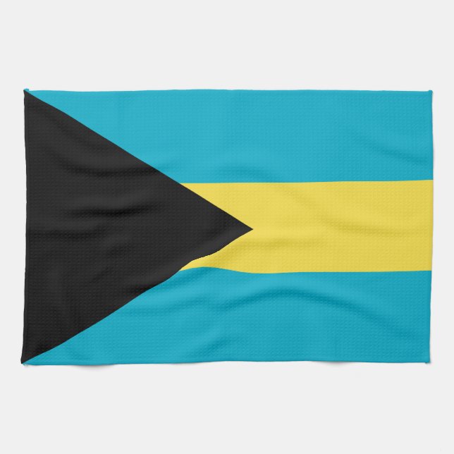 Linge De Cuisine Drapeau bahaméen (Horizontal)