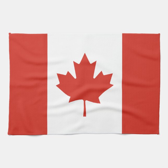 Linge De Cuisine Drapeau canadien patriotique (Horizontal)