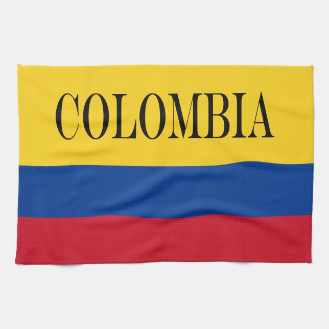 Linge De Cuisine Drapeau Colombie - Bandera De Colombia (Horizontal)