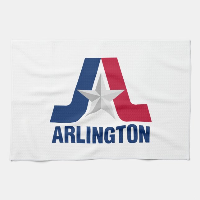 Linge De Cuisine Drapeau d'Arlington, Texas Kitchen Towel (Horizontal)