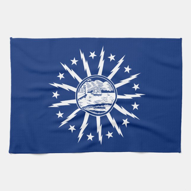 Linge De Cuisine Drapeau de Buffalo, New York (Horizontal)