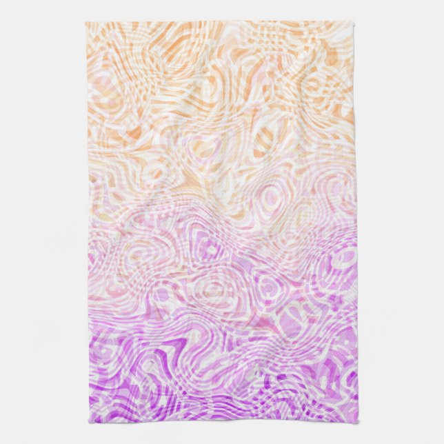 Linge De Cuisine Drapeau de fierté Trixic Abstrait Bohème Squiggly  (Vertical)