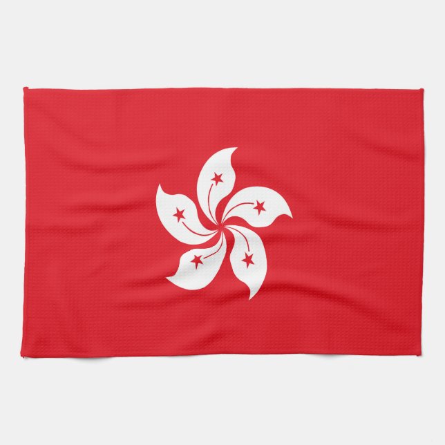 Linge De Cuisine Drapeau de Hong Kong (Horizontal)