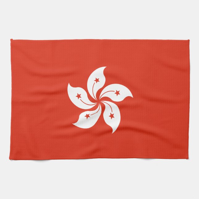 Linge De Cuisine Drapeau de Hong Kong (Horizontal)
