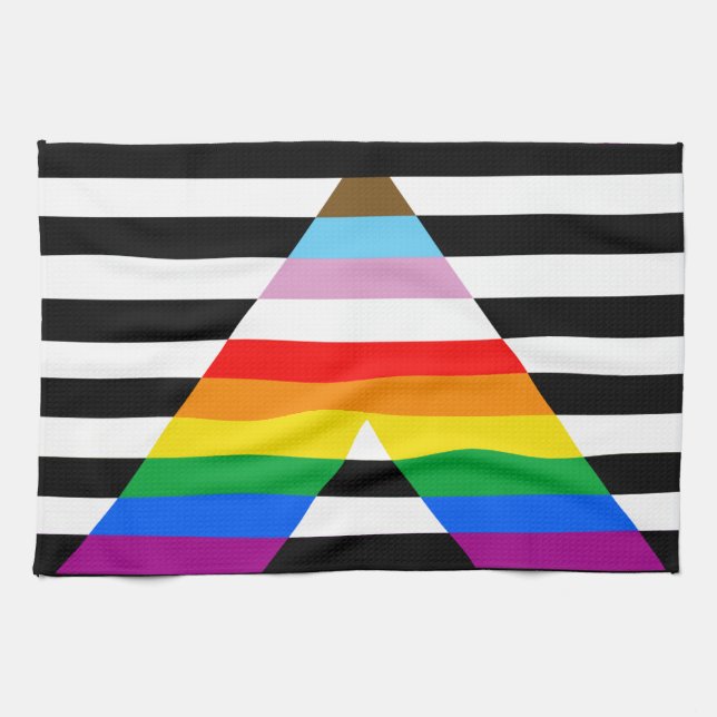 Linge De Cuisine Drapeau de la fierté de progrès d'allié (Horizontal)