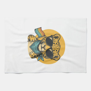 Linge De Cuisine Drapeau de la fierté du léopard arc-en-ciel Design