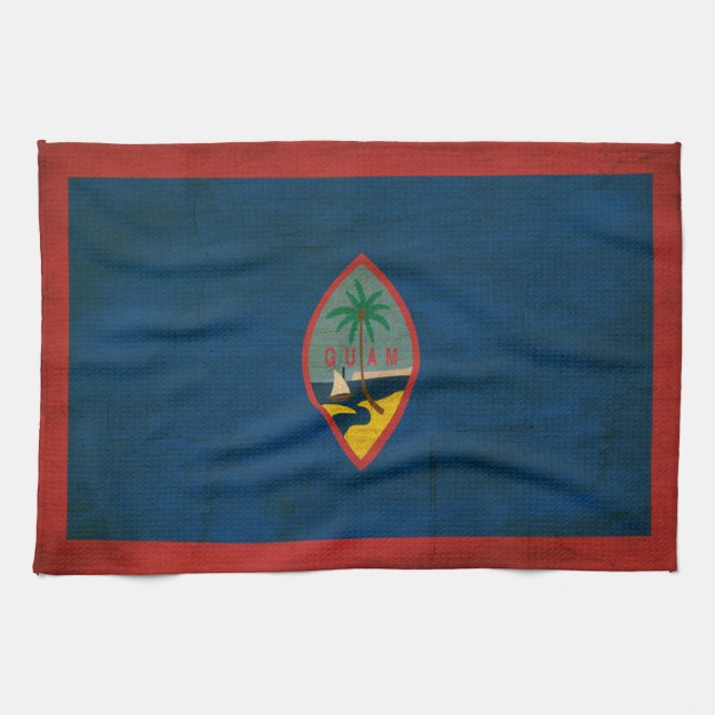 Linge De Cuisine Drapeau de la Guam (Horizontal)